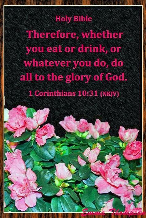 1 Corinthians 1031 Do All To The Glory Of God Bible Truth