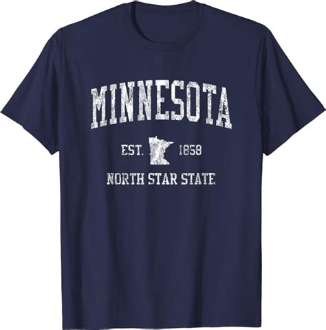Minnesota T Shirt Vintage Sports Design Minnesotan Mn Tee Uk