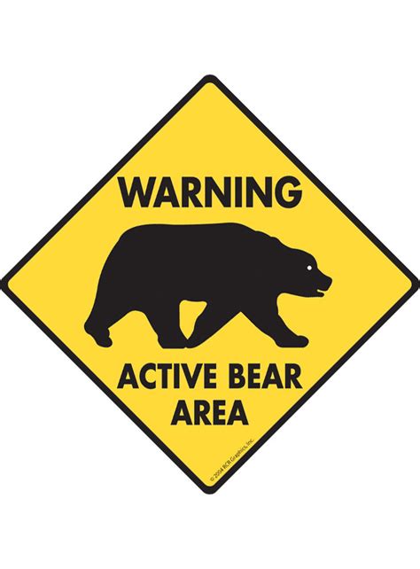 Warning Active Bear Area Aluminum Bear Sign Or Vinyl Sticker Etsy