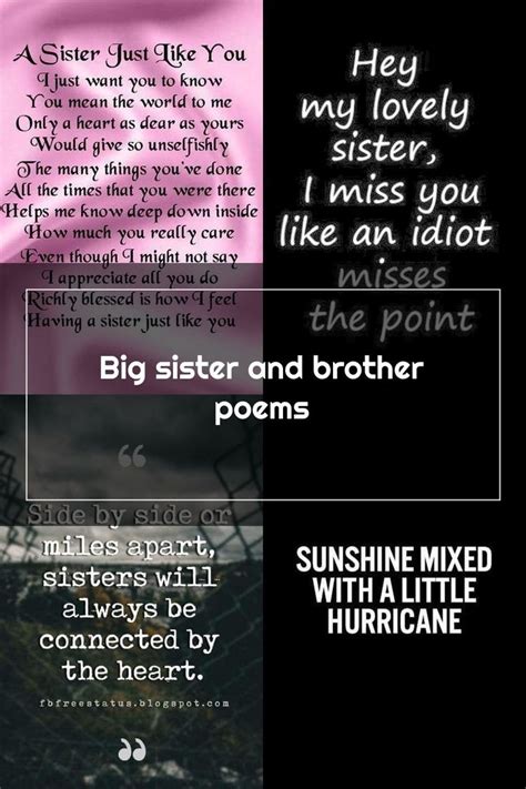 big sister and brother poems we know how to do it in 2020 sister quotes brother birthday