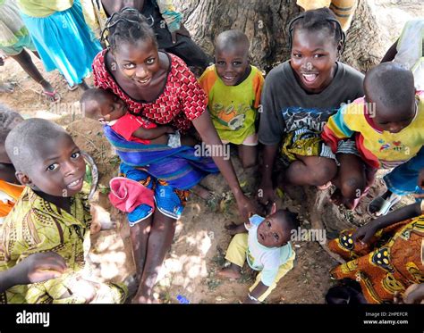 Burkinabe Children In A Small Village In Central Burkina Faso Stock
