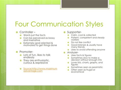 4 types of communication styles