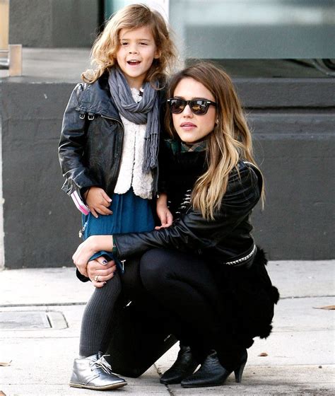 Jessica Alba Daughter Honor 4 Wear Matching Leather Jackets Us Weekly Jessica Alba