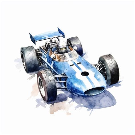 Premium Photo Watercolor Painting Of A Racing Car
