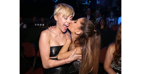 2014 Miley Cyrus Was Kissed By Ariana Grande Miley Cyruss Best Mtv