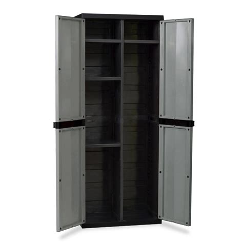 165cm Tall X 65cm Plastic Indoor Outdoor Garden Storage Cabinet Shed