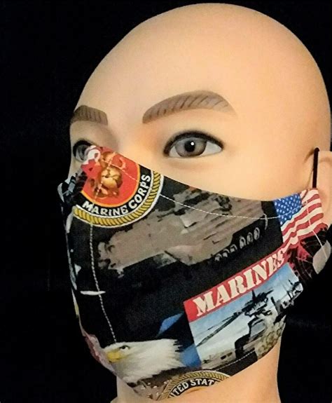 See Video Marine Mask Face Mask Us Marine Corps Patriot Etsy