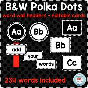 French word wall | mur des mots POLKA DOTS by For French Immersion ...
