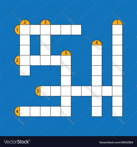 Empty Crossword Puzzle Icon Royalty Free Vector Image