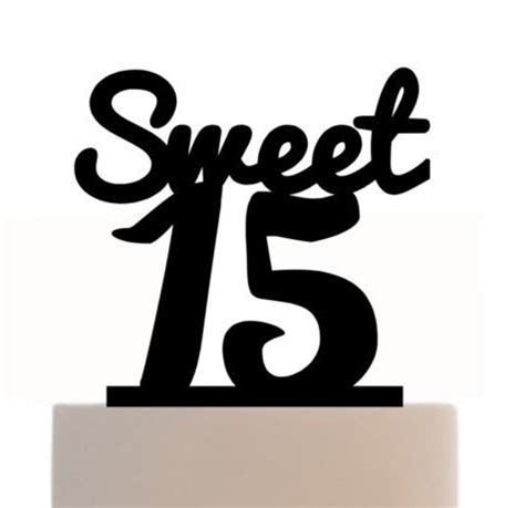 Sweet 15 Cake Topper Party Birthday Event Personalized Cake Etsy