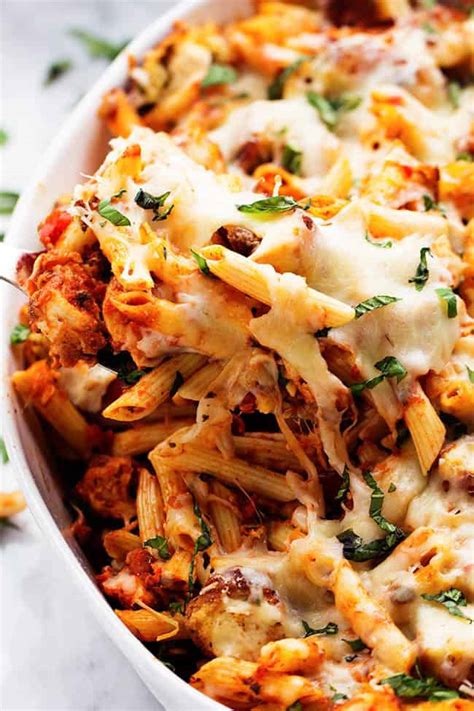 Sprinkle with basil or parsley. Chicken Parmesan Casserole | The Recipe Critic