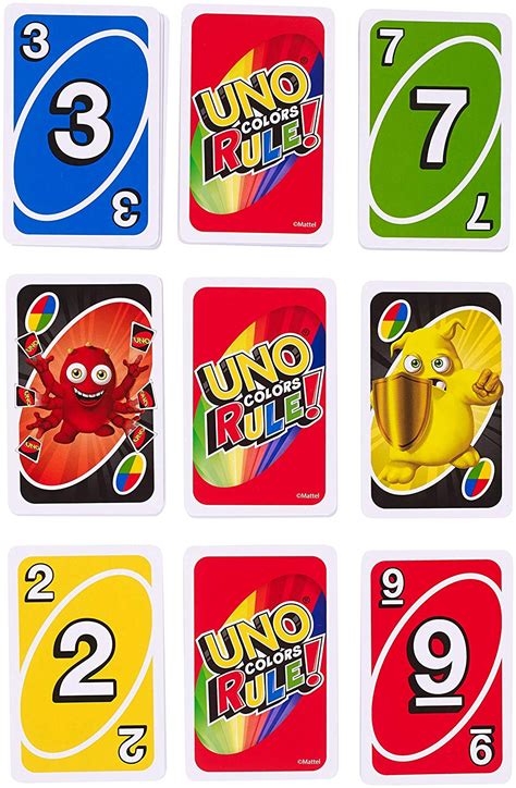 Mattel Games Uno Colors Rule Card Game Toys 4 U
