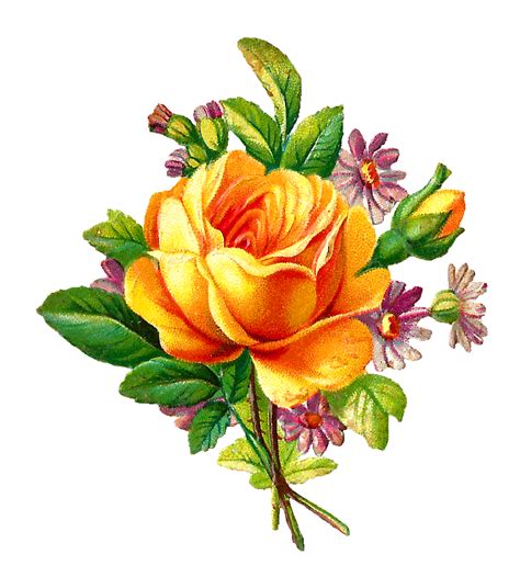 Vintage Rose Clip Art Free Download On Clipartmag