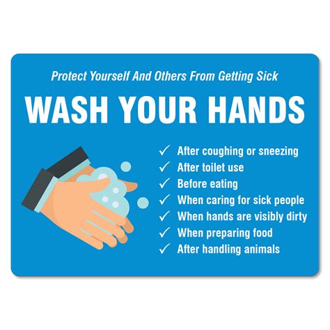 Wash Your Hand Sign Printable Template In 2020 Wash H