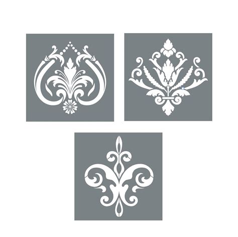 Damask Wall Stencil Patterns Free Patterns