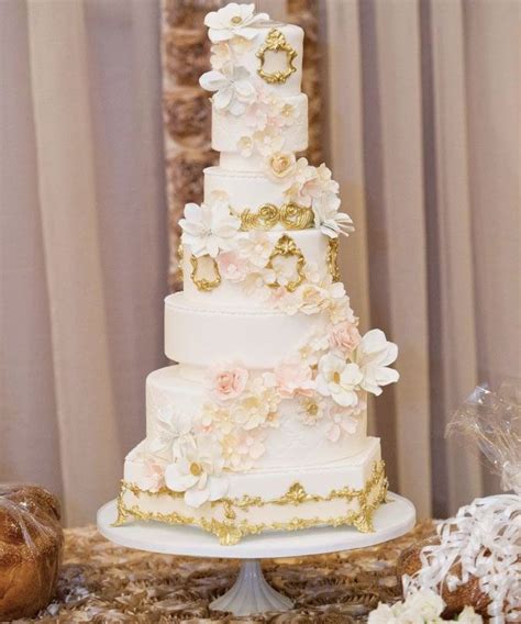 30 most luxurious wedding cakes you will love modwedding gold wedding cake white and gold