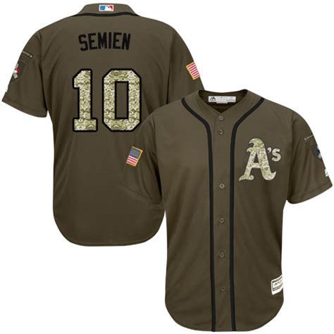 Mens Majestic Oakland Athletics 10 Marcus Semien Authentic Green