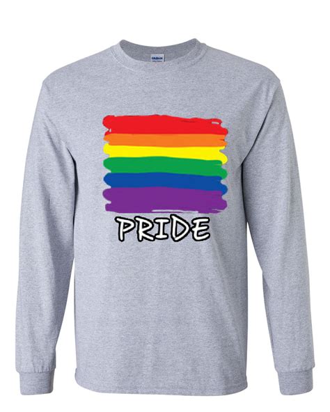 Gay Pride Long Sleeve T Shirt Rainbow Flag Lgbt Marriage Love Wins Tee