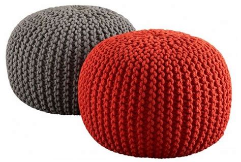 Maybe you would like to learn more about one of these? Knitted Poufs CB2 - contemporary - ottomans and cubes ...
