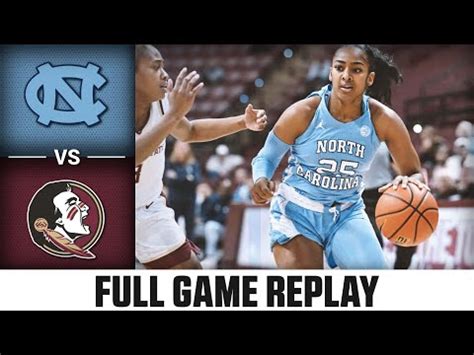 North Carolina Vs Florida State Full Game Replay Acc Womens