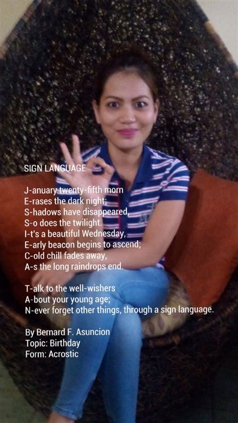 Sign Language By Bernard F Asuncion Sign Language Poem