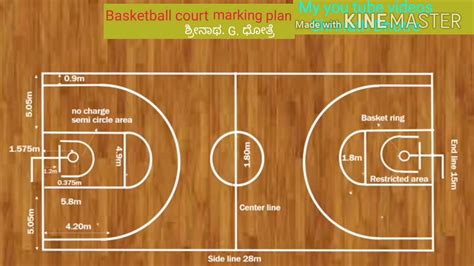 Basketball Court Measurement Easy Marking Plan Youtube