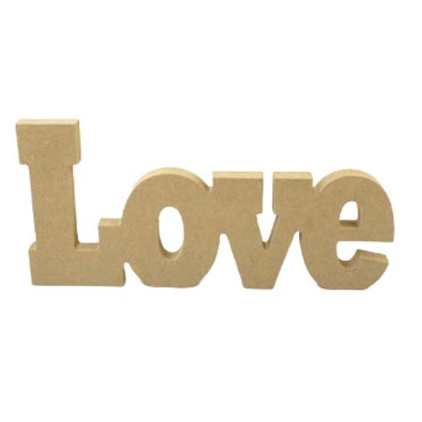 Love Mdf Freestanding Sign Square Font Lorna Jayne Craft Shapes
