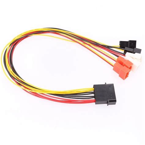 4pin Molex To 3pin Fan Cable Adapter Connector 12v 7v 5v Cooling Fan