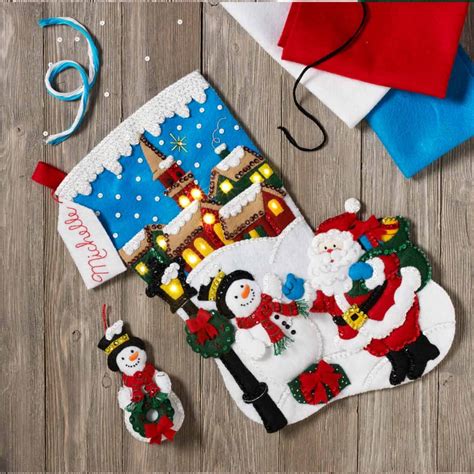 Bucilla Seasonal Felt Stocking Kits Christmas Village Felt