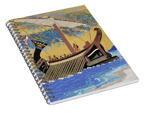 The Ship Of Odysseus Spiral Notebook For Sale By Francois Louis Schmied