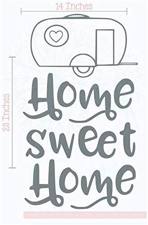 Camper Home Sweet Home Vinyl Art Stickers Rv Wall Quote Decals 14x23