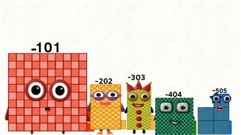 Numberblocks Negative 101 Sneeze Negative 202 To 909 Youtube