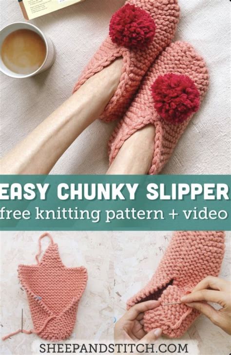Knit Chunky Slippers — All Knitting Ideas