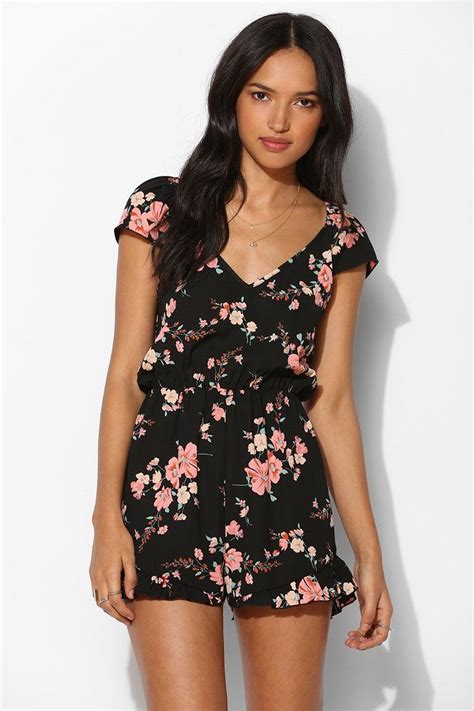 Pins And Needles Silky Flutter Short Romper Urban Outfitters Dress