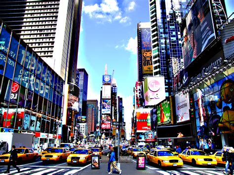 Times Square New York Usa City Cities Traffic G Wallpaper