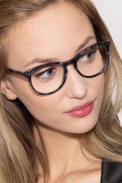 Fiction Round Gray And Floral Glasses For Women Eyebuydirect Blonde With Glasses Fashion Eye