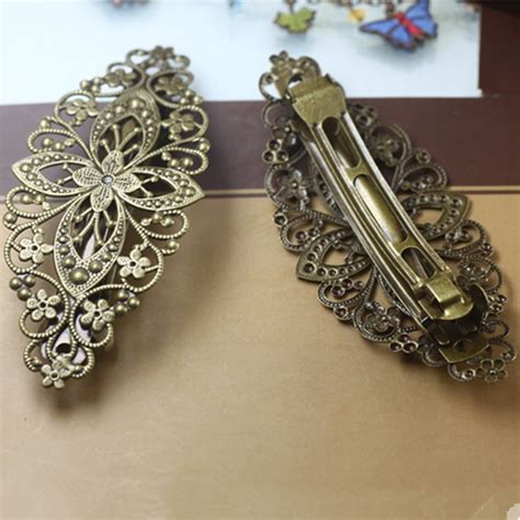 Antique Bronze Hair Clips For Woman French Hair Barrettes Fashion