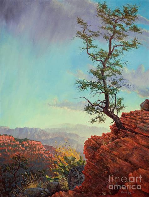 Lone Tree Struggle Painting By Robert Corsetti Fine Art America