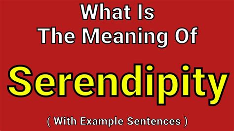 Meaning Of Serendipity Serendipity English Vocabulary Most Common Words In English Youtube