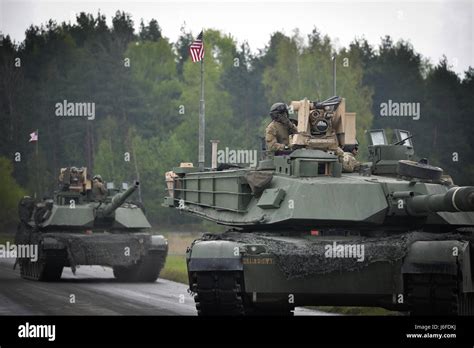 Us M1a2 Sep Tanks With The 1st Battalion 66th Armor Regiment 3rd