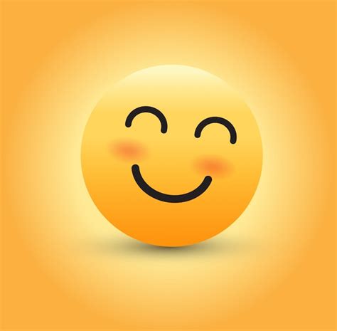 Sorrindo Emoji Vetor Premium