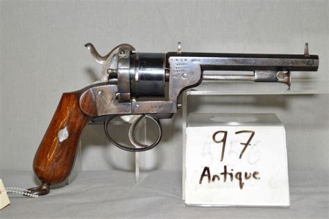 Arendt Pinfire 9 Mm Rev Cal 6 Shot Double Action Revolver