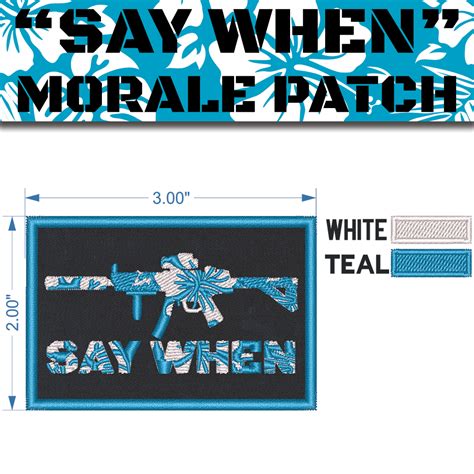Say When Morale Patch Beard Care Club