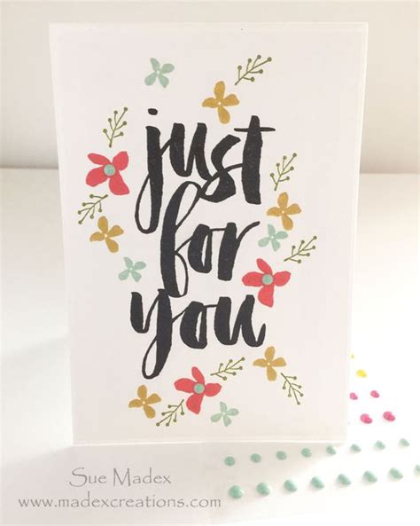 Stampin Up Just For You Card Sue Madex Stampin Up Demonstrator