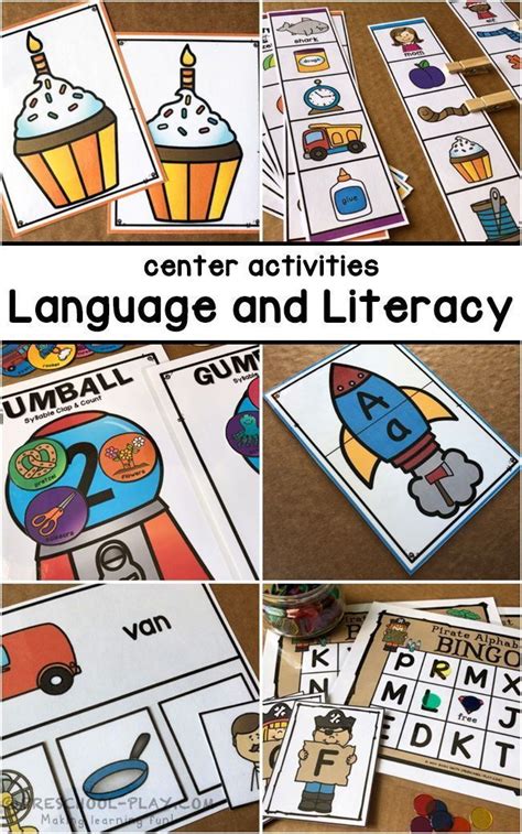 Language And Literacy Activities For Kids Preschool Play Literacy