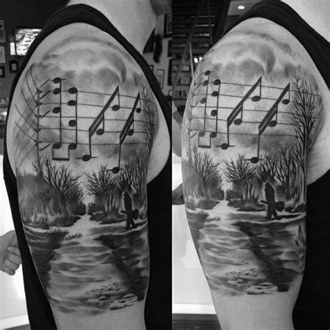 100 Music Tattoos For Men Manly Designs With Harmony
