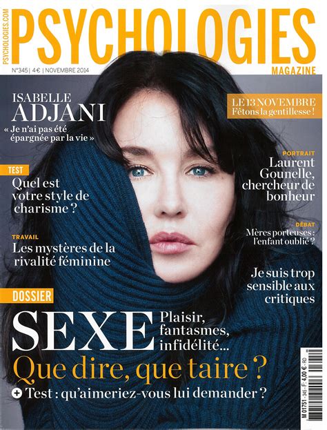Psychologies Magazine No 345 Novembre 2014 Isabelle Adjani Le