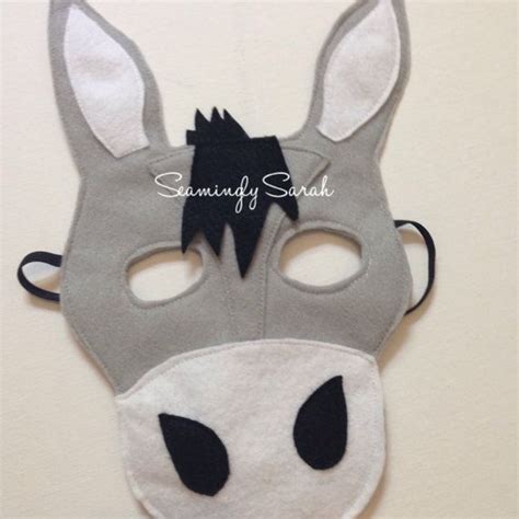 Kids Felt Donkey Mask Handmade Kids Childs By Seaminglysarah Donkey