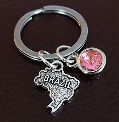 Brazil Keychain Brazil Charm Brazil Pendant Brazil Key Chain Brazil Ts