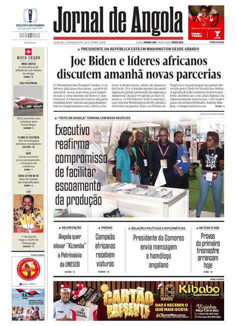 Jornal De Angola Segunda 12 De Dezembro De 2022